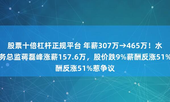 股票十倍杠杆正规平台 年薪307万→465万！水井坊财务总监蒋磊峰涨薪157.6万，股价跌9%薪酬反涨51%惹争议