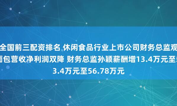 全国前三配资排名 休闲食品行业上市公司财务总监观察：桃李面包营收净利润双降 财务总监孙颖薪酬增13.4万元至56.78万元